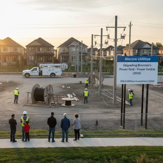 Modernized electricity grid infrastructure in Brampton, Canada, with Alectra, reflecting a significant utility investment.