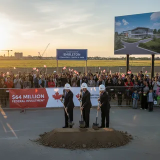 Federal funding announcement for Embleton Community Centre and Park in Brampton.