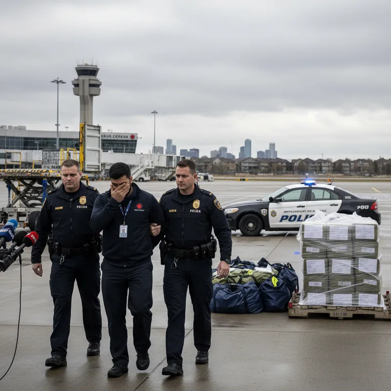 Air Canada baggage handler suspected of smuggling cannabis in passenger luggage.