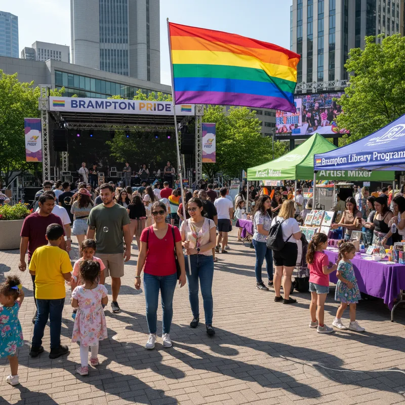 Vibrant Pride Month celebrations unfold in Brampton with diverse community events and gatherings.