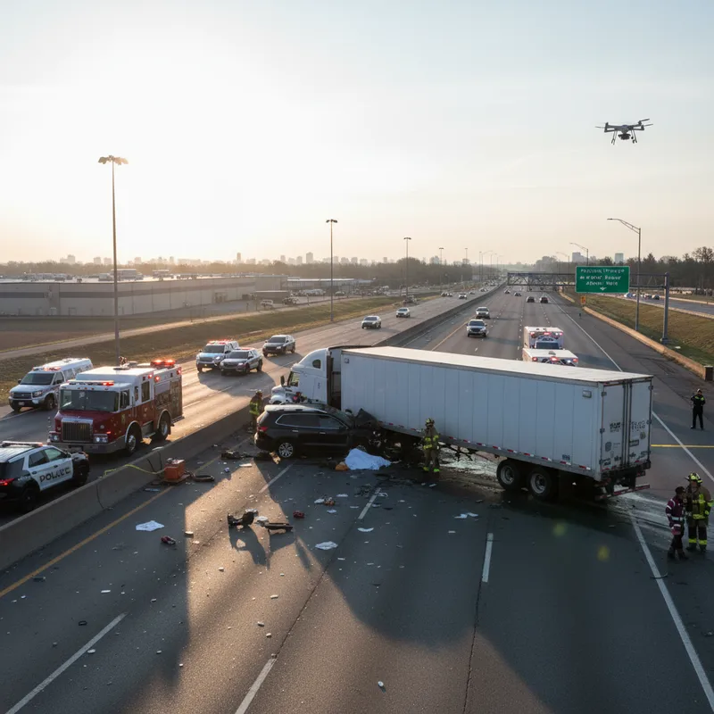 Police investigate fatal SUV-truck collision on Williams Parkway at Airport Road in Brampton.